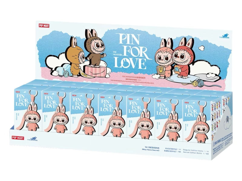 Labubu - THE MONSTERS Pin for Love Series Letter Vinyl Plush Pendant (N-Z) (Blind Box)