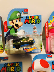 2017 HOT WHEELS MARIO, LUIGI, PEACH, TOAD & DONKEY KONG LOT OF 5 DIECAST CARS - Awesome Deals Deluxe