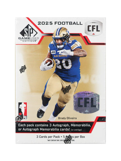 2025 Upper Deck CFL SP Game Used Football Hobby Box - Awesome Deals Deluxe