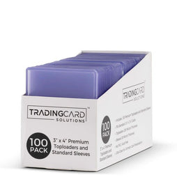 3" x 4" Premium Toploaders (100 Pack w/ 100 Soft Sleeves) - Trading Card Solutions - Awesome Deals Deluxe