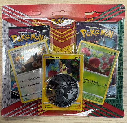 Pokemon 2 Pack Blister - FUSION STRIKE  & CHILLING REIGN - Snorlax/Morpeko/Applin Promo - Awesome Deals Deluxe