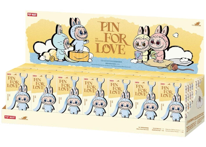 Labubu - THE MONSTERS Pin for Love Series Letter Vinyl Plush Pendant (A-M) (Blind Box)
