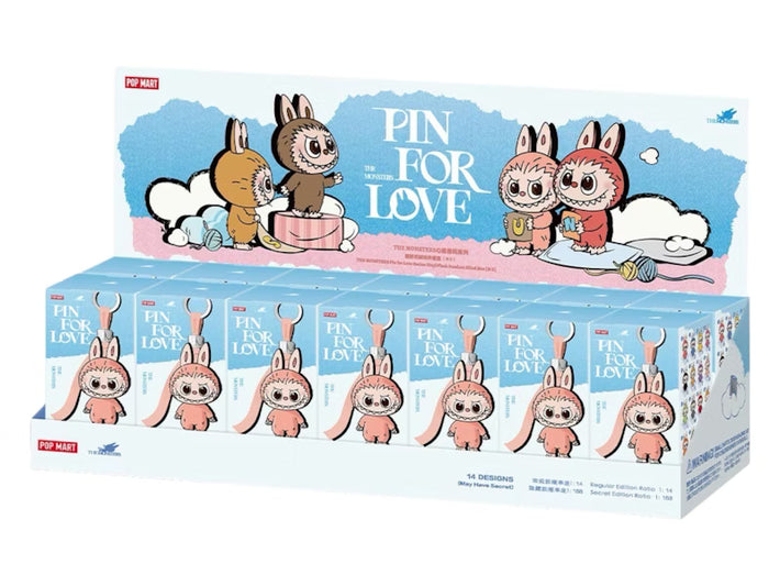 Labubu - THE MONSTERS Pin for Love Series Letter Vinyl Plush Pendant (N-Z) (Blind Box)