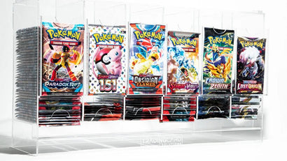 Acrylic 6 Row Booster Pack Dispenser by Trading Card Solutions - Awesome Deals Deluxe