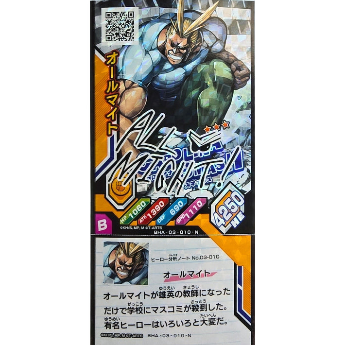 All Might - B - Japanese Arcade Ticket - My Hero Academia - Awesome Deals Deluxe