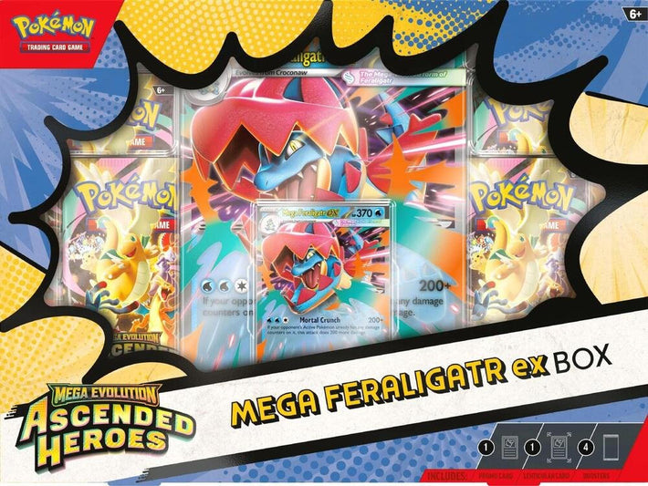 Ascended Heroes Mega Feraligatr ex Box - ME: Ascended Heroes (ASC) - Awesome Deals Deluxe