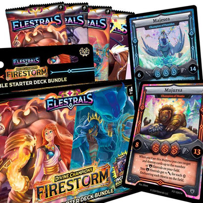 Elestrals - Firestorm Hestia vs. Poseidon Double Starter Deck Bundle - Awesome Deals Deluxe