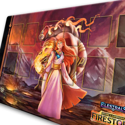 Elestrals - Firestorm Majursa Champion of Hestia Playmat - Awesome Deals Deluxe