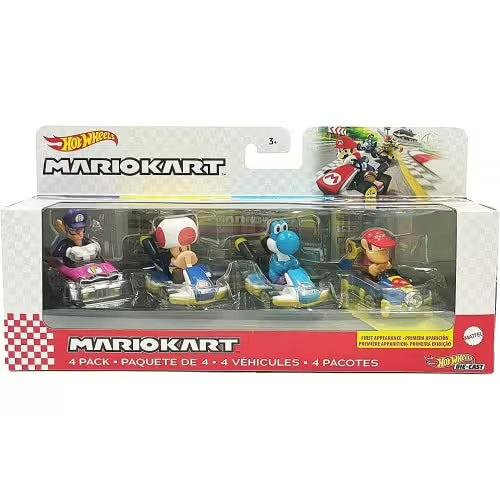 Hot Wheels Mario Kart Die-Cast Vehicles 4-Pack - Awesome Deals Deluxe