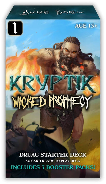 Kryptik TCG: Wicked Prophecy Wave 1 – Druac Starter Deck - Awesome Deals Deluxe