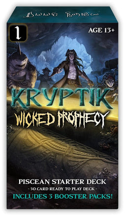 Kryptik TCG: Wicked Prophecy Wave 1 – Piscean Starter Deck - Awesome Deals Deluxe