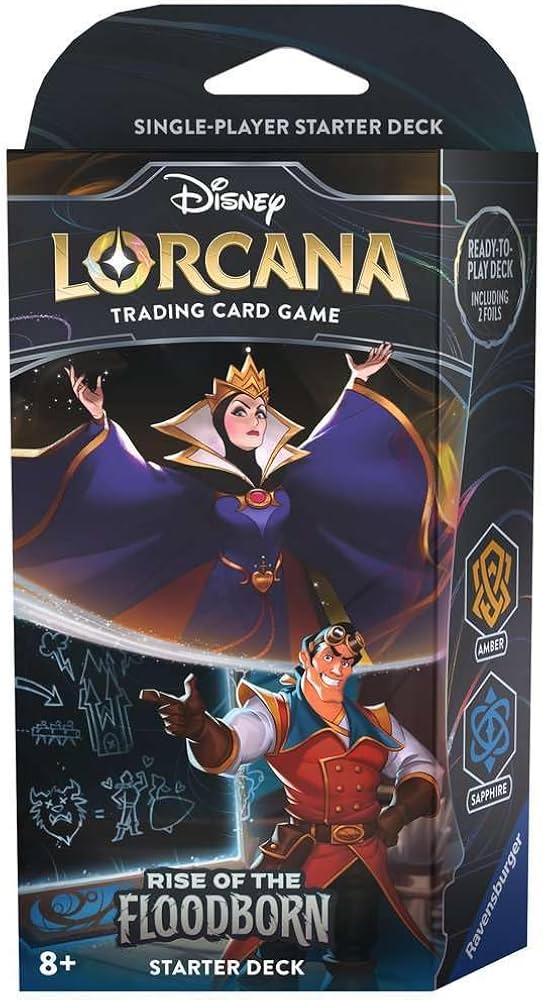 Lorcana TCG - Rise of the Floodborn Starter Deck - The Queen & Gaston - Awesome Deals Deluxe