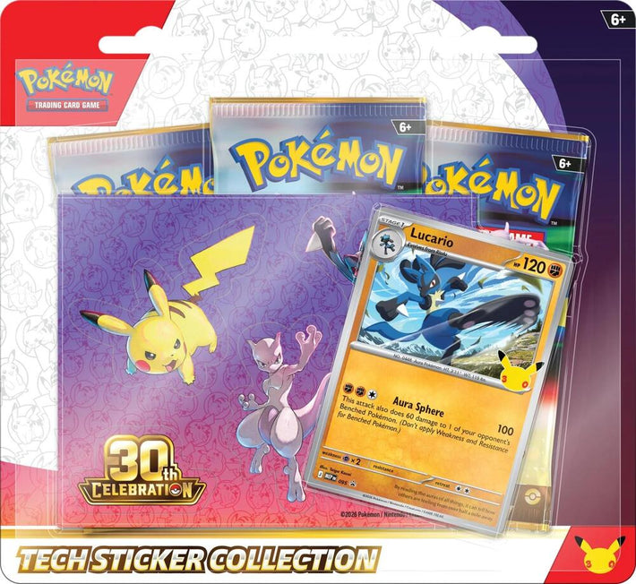 Pokemon 30th Celebration Tech Sticker Collection [Lucario] - ME: 30th Celebration (30C) - Awesome Deals Deluxe