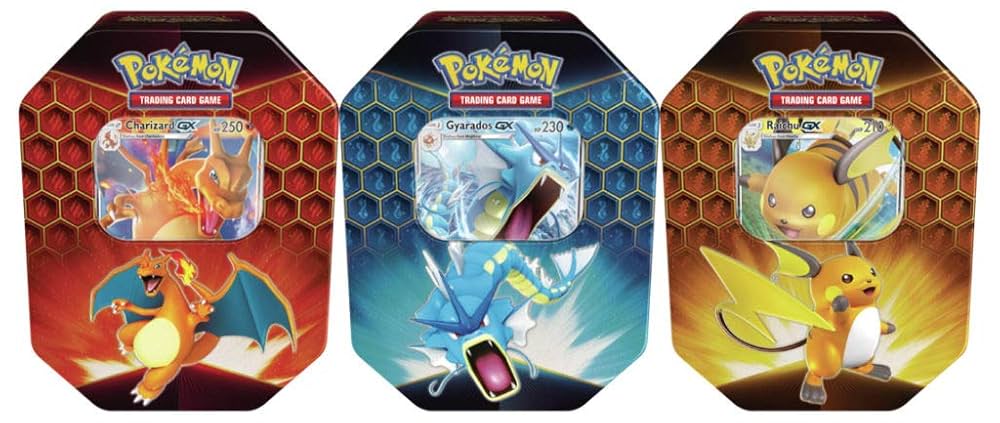 Pokemon TCG: Hidden Fates Tin - Set of 3 Pokemon TCG: Hidden Fates Tin - Set of 3