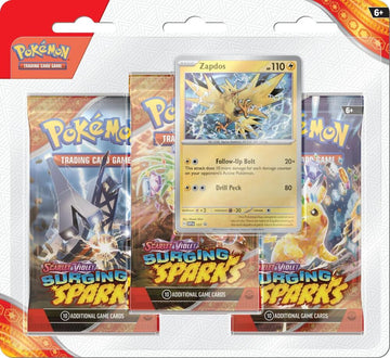 Pokemon TCG: Scarlet & Violet - Surging Sparks 3 Pack Blister - Awesome Deals Deluxe