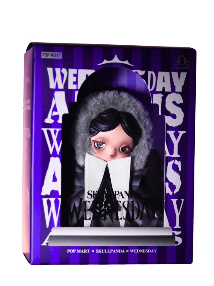 Pop Mart SkullPanda x Wednesday Addams Plush (Nevermore Academy Uniform Version) - Awesome Deals Deluxe