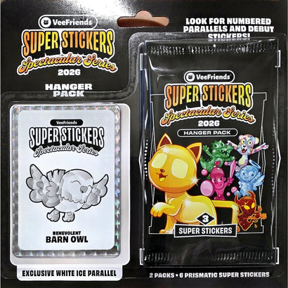 Super Stickers Spectacular Series 2026 - Hanger Pack (Benevolent BARN OWL) - Awesome Deals Deluxe