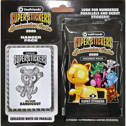 Super Stickers Spectacular Series 2026 - Hanger Pack (Big Game BANDICOOT) - Awesome Deals Deluxe