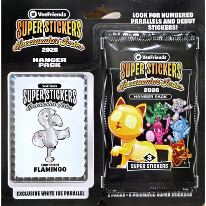 Super Stickers Spectacular Series 2026 - Hanger Pack (Forthiright FLAMINGO) - Awesome Deals Deluxe