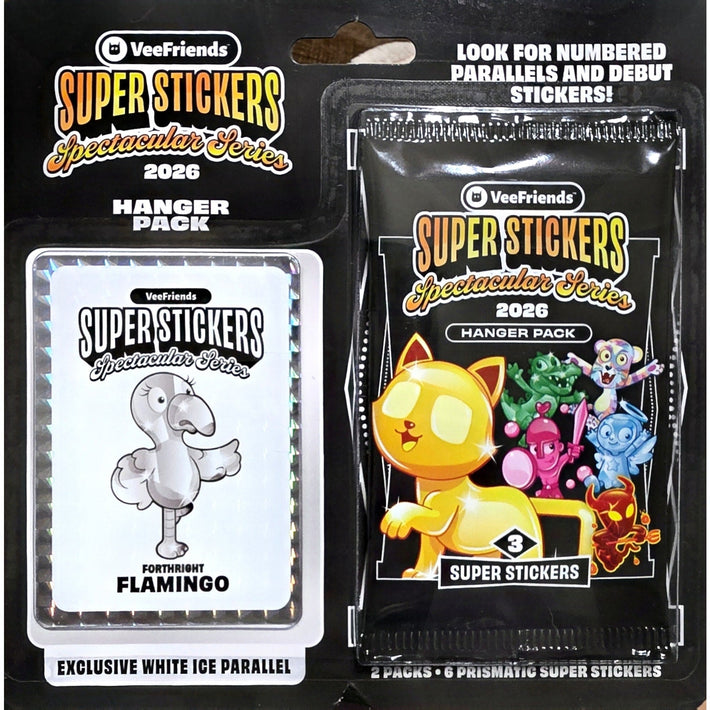 Super Stickers Spectacular Series 2026 - Hanger Pack (Forthiright FLAMINGO) - Awesome Deals Deluxe