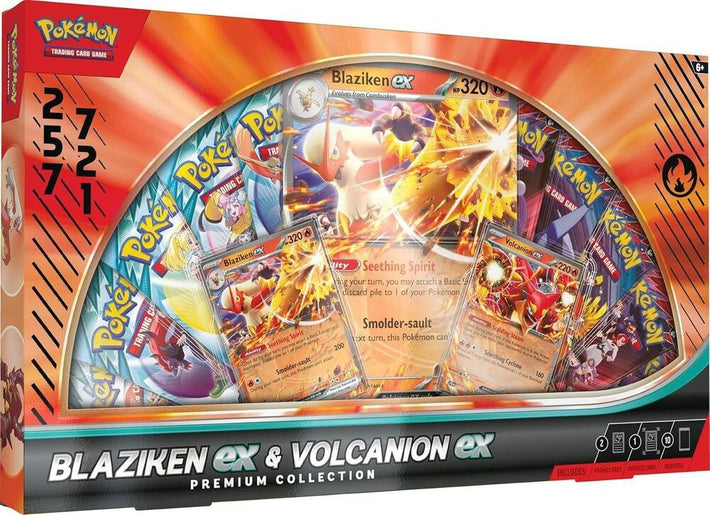 Volcanion ex & Blaziken ex premium collection - Awesome Deals Deluxe