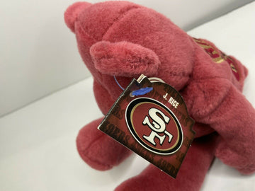 1998 Limited Treasures Pro Bears San Francisco 49ers Jerry Rice # 80 Bean Bear - Awesome Deals Deluxe