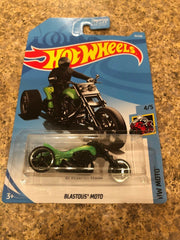 2019 HOT WHEELS GREEN BLASTOUS MOTO TRIKE, HW MOTO #4/5, HW #10/250, FREE SHIP - Awesome Deals Deluxe