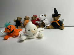 7 Oriental Trading Mini Halloween Plush Bears - Awesome Deals Deluxe