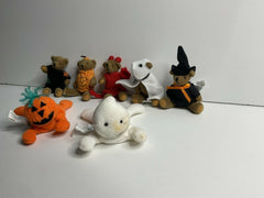 7 Oriental Trading Mini Halloween Plush Bears - Awesome Deals Deluxe