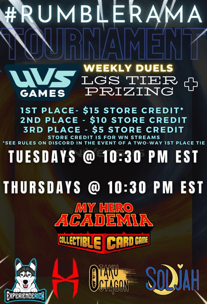 1x RumbleRama Tournament Entry (Includes 2 Plus Ultra Packs + 1 Booster Pack) - Awesome Deals Deluxe