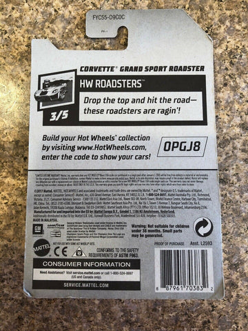2019 Hot Wheels HW ROADSTERS 3/5 Corvette Grand Sport Roadster 53/250 FREE SHIP - Awesome Deals Deluxe