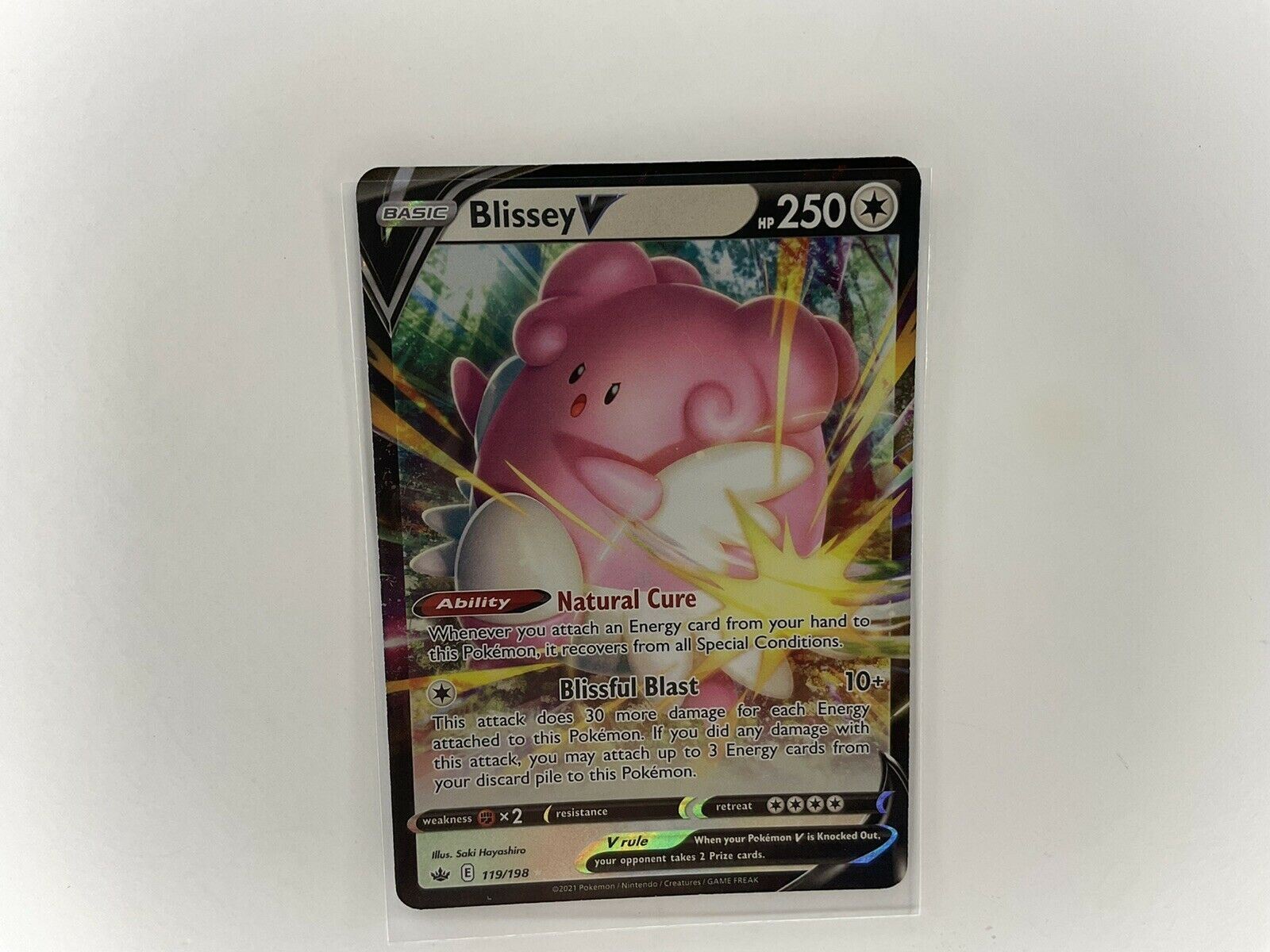 Blissey V - 119/198 - Chilling Reign - Full Art - Pokmon TCG Card - N Blissey V - 119/198 - Chilling Reign - Full Art - Pokmon TCG Card - N