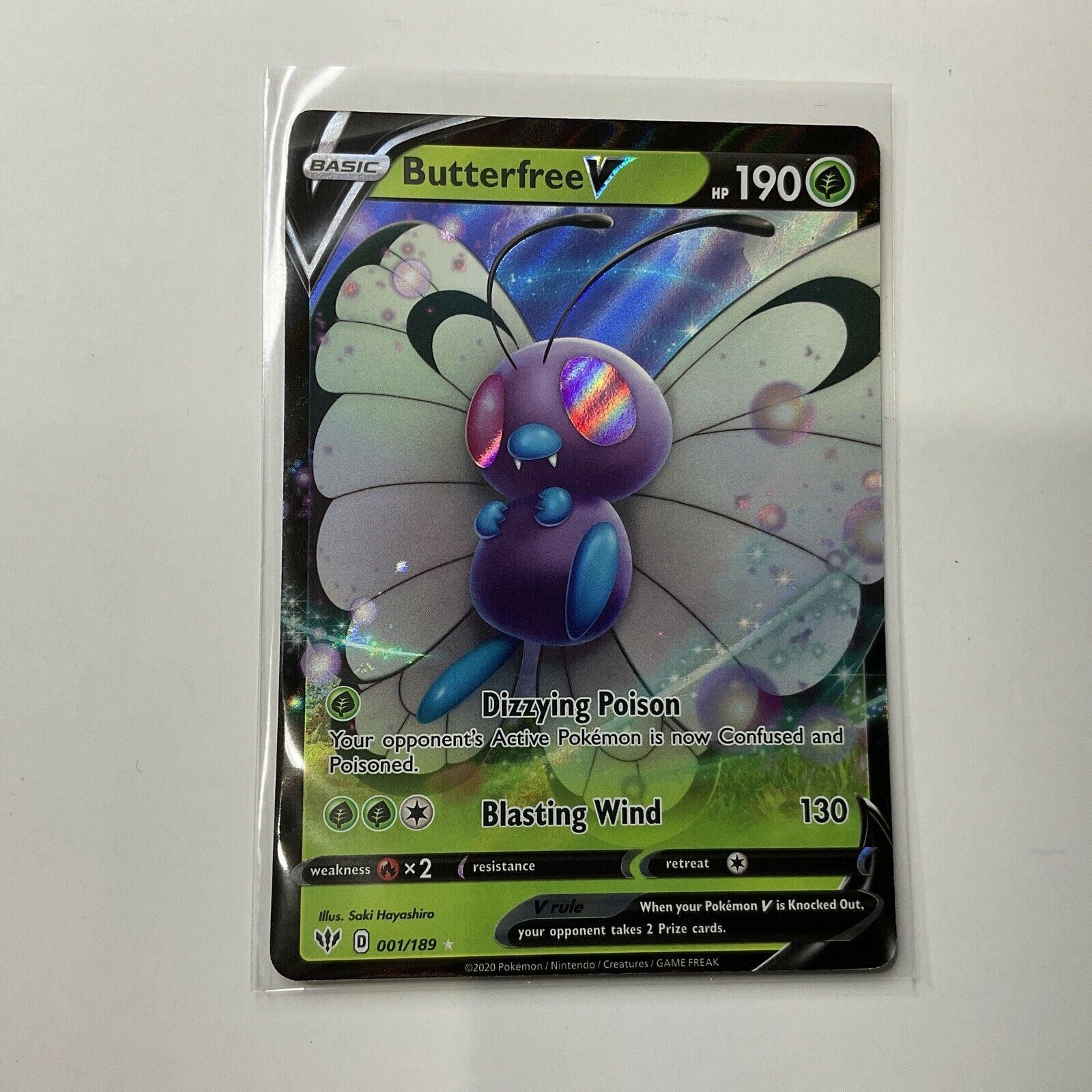 rare butterfree pokemon card Butterfree V 001/189 Darkness Ablaze