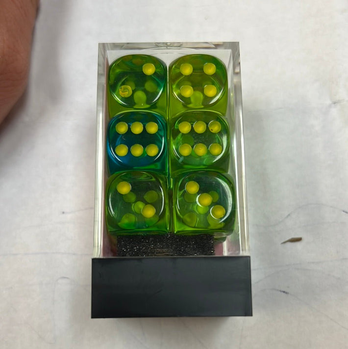 Chessex 16MM Dice (Green / Yellow / Teal) - Awesome Deals Deluxe