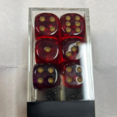 Chessex 16MM Dice (Red / Violet / Gold) - Awesome Deals Deluxe