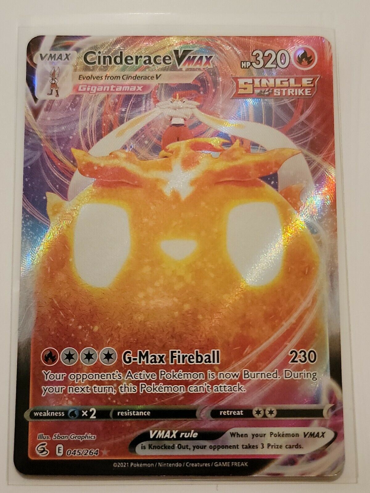 Cinderace VMAX | Ultra Rare 045/264 | NM | Fusion Strike | Pokemon TCG Cinderace VMAX | Ultra Rare 045/264 | NM | Fusion Strike | Pokemon TCG
