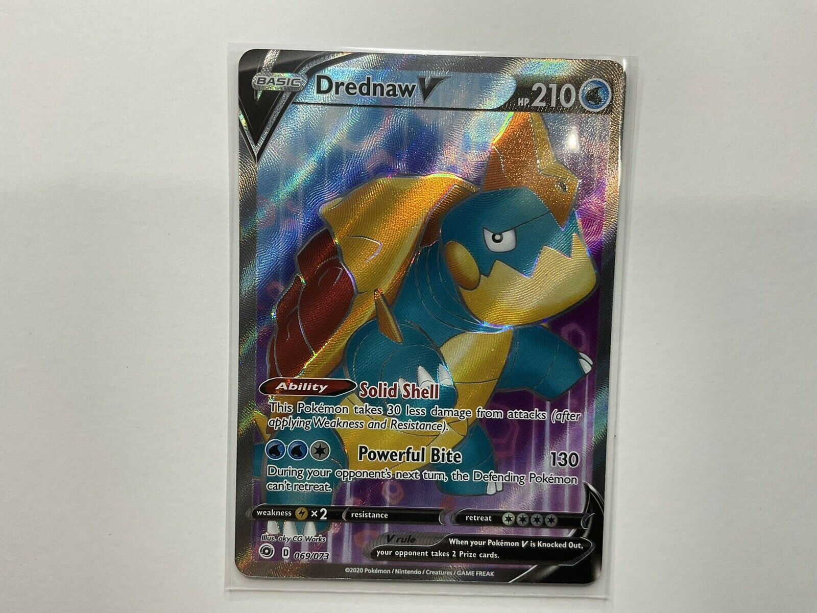 Drednaw V 069/073 - Champions Path NM Ultra Rare Full Art Pokemon Card Drednaw V 069/073 - Champions Path NM Ultra Rare Full Art Pokemon Card