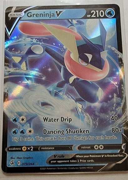 Greninja V 073/264 Pokémon Fusion Strike Ultra Rare Holo NM Card - Awesome Deals Deluxe