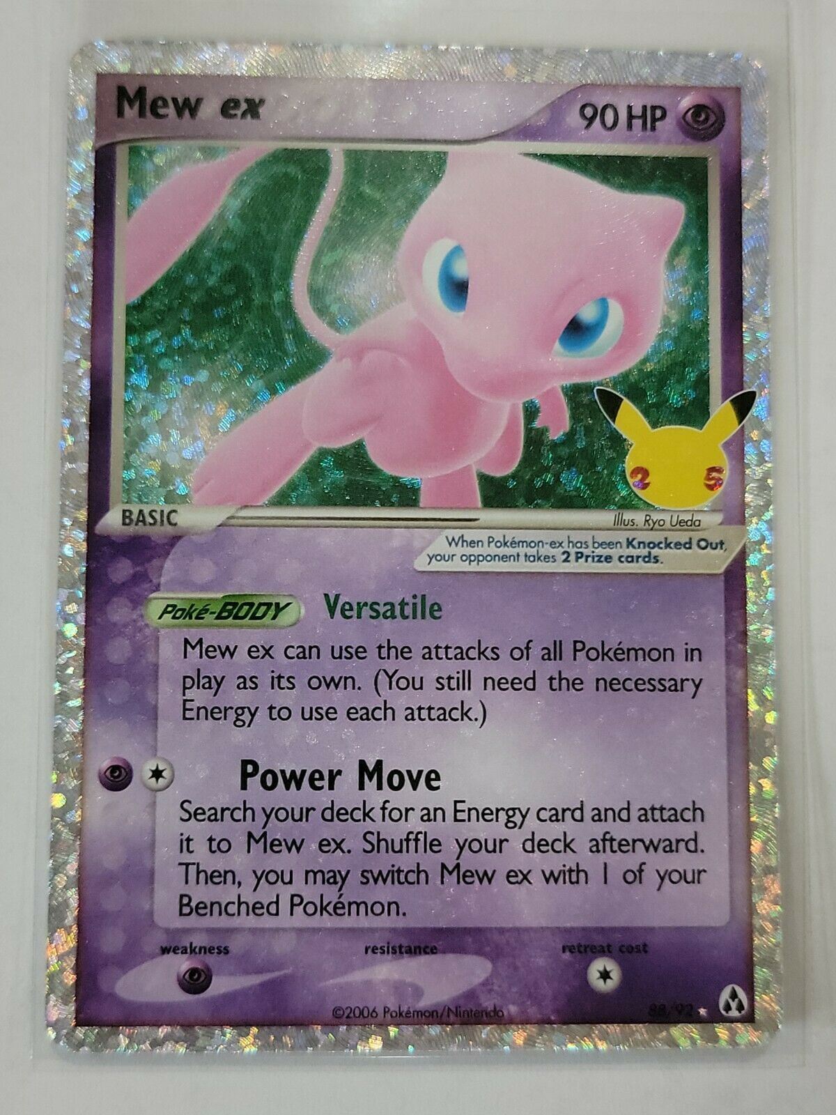 HOLO Mew EX 88/92 - NM / M - Pokemon 25th Celebrations Rare Classic Ca HOLO Mew EX 88/92 - NM / M - Pokemon 25th Celebrations Rare Classic Ca