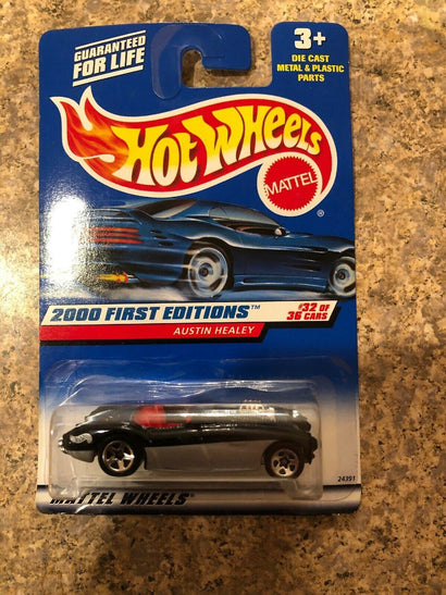 Hot Wheels 092 Austin Healey, 2000 First Editions 32/36, Red Interior Mint - Awesome Deals Deluxe