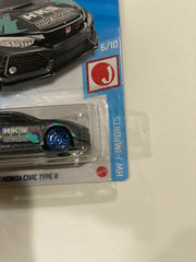 Hot Wheels - 2021 HW J-Imports 6/10 2018 Honda Civic Type R 186/250 (BBGTB06) - Awesome Deals Deluxe