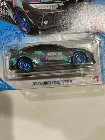 Hot Wheels - 2021 HW J-Imports 6/10 2018 Honda Civic Type R 186/250 (BBGTB06) - Awesome Deals Deluxe