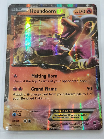 Houndoom EX 21/162 Ultra Rare Pokemon TCG Card BREAKthrough VG-NM - Awesome Deals Deluxe