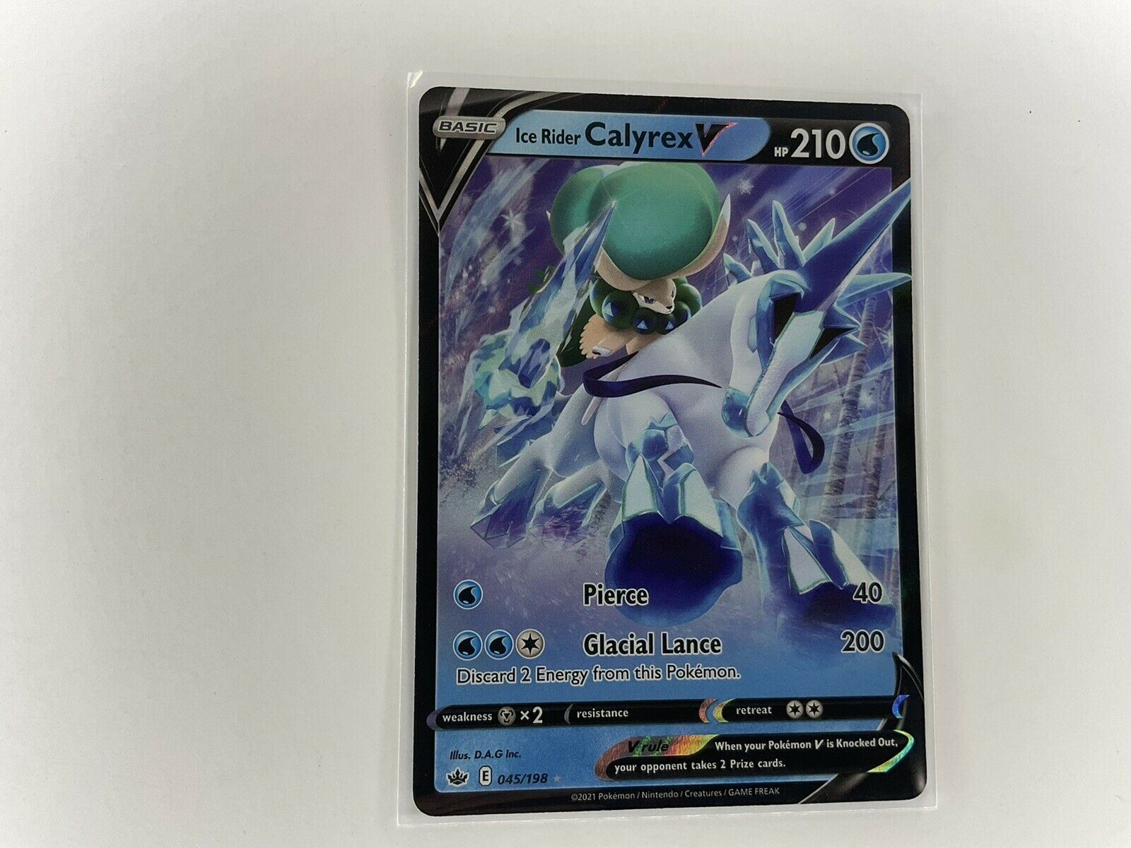 calyrex pokemon cards Pokémon Card - Ice Rider Calyrex V - 45/198 - NM