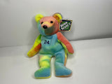 Salvino's Bamm Beano's #24 Ken Griffey Jr 1998 Tie Dye Plush Bear  NWT