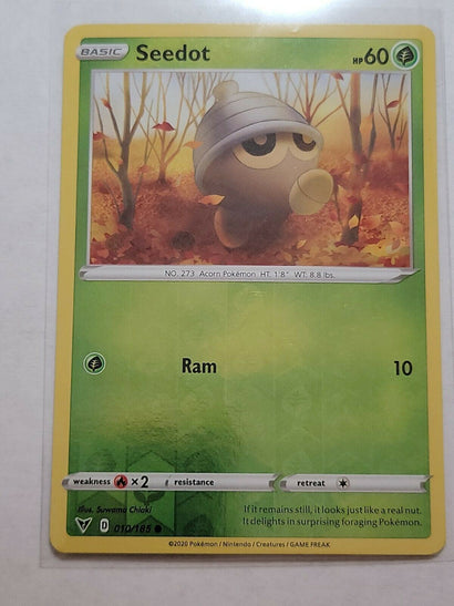 SEEDOT 010/185 VIVID VOLTAGE POKEMON (REVERSE HOLO, NM) - Awesome Deals Deluxe