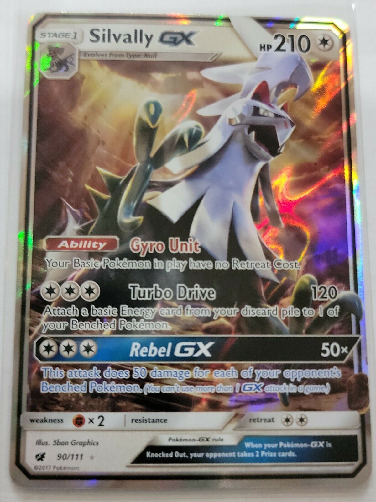 Pokemon Sun & Moon Crimson Invasion Ultra Rare Silvally GX #90 Pokemon Sun & Moon Crimson Invasion Ultra Rare Silvally GX #90