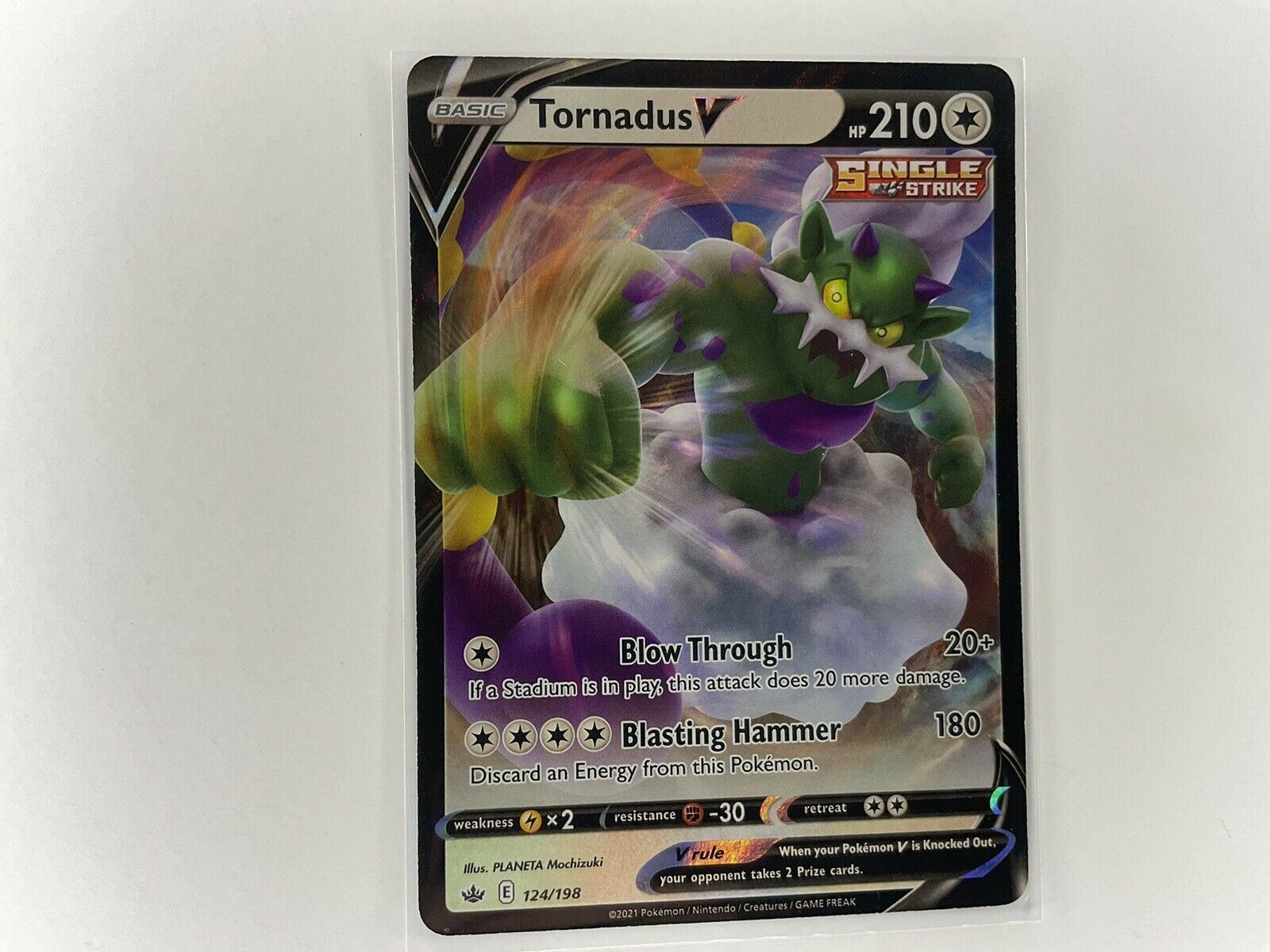pokemon card tornadus Tornadus V 124/198 Chilling Reign NM Full Art Ultra Rare Pokemon Card