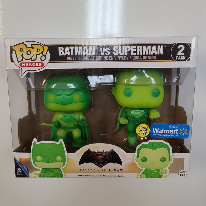 Batman VS. Superman Glow in the dark Walmart Exclusive Funko Pop! (Heroes) - Awesome Deals Deluxe