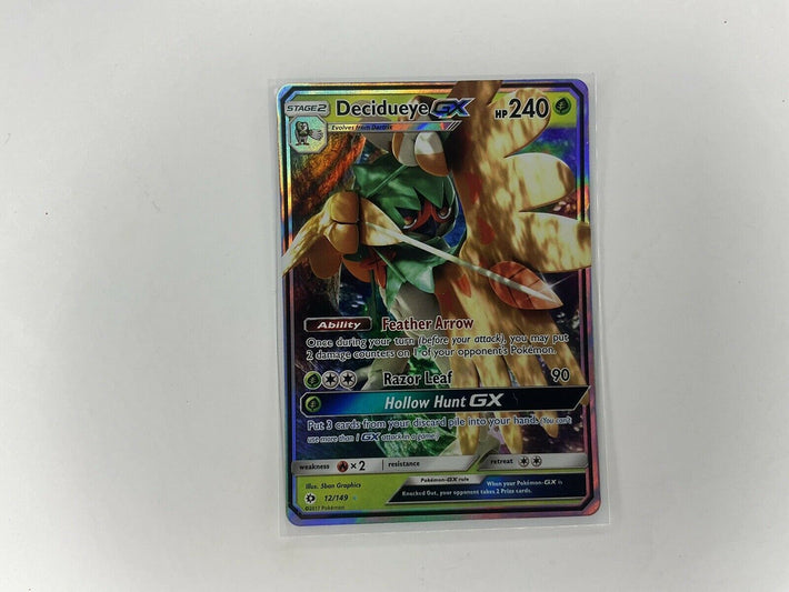 Decidueye Gx - 12/149 - Sun & Moon Base Set - Ultra Rare - Pokémon TCG Card - NM - Awesome Deals Deluxe